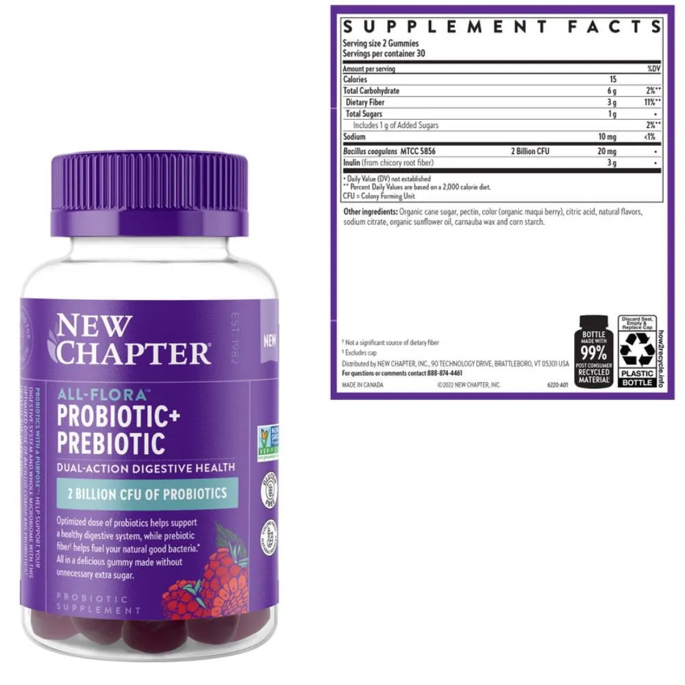 New Chapter All-Flora Probiotic   Prebiotic 60 Gummies