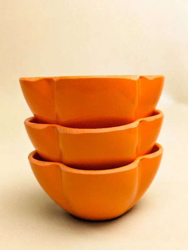 Pack Of 3 Melamine Small Dip Bowls Orange MB26