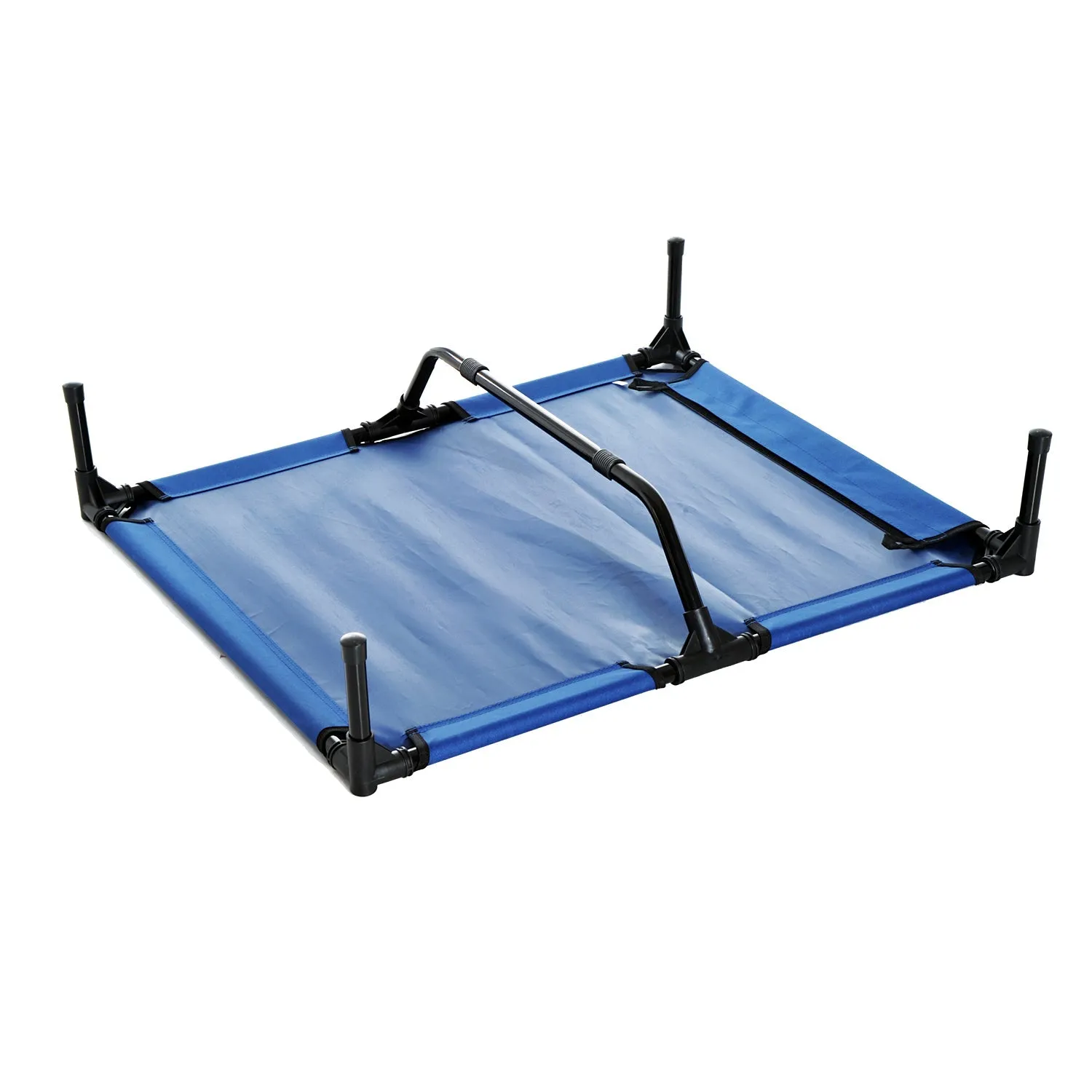 Pawhut Large Dogs Portable Elevated Fabric Bed For Camping Outdoors Blue