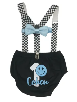 Personalized Happy One Cake Smash Outfit