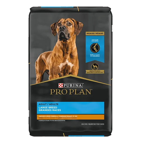 Purina Pro Plan Adult Large Breed Chicken & Rice Dry Dog Food, 34lb