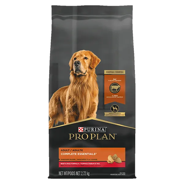 Purina Pro Plan Adult Shredded Blend Beef & Rice Recipe Dry Dog Food