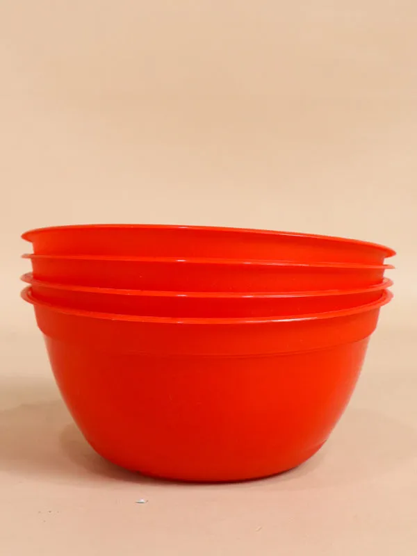 Red Pack Of 4 Plastic Bowls MB13