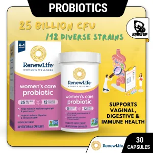 Renew Life, Women's Care Probiotic, 25 Billion CFU, Support Digestive & Immune Health, 30 Vegetarian Capsules