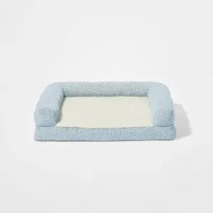 Sofa Bolster Dog Bed - M - Light Blue - Boots & Barkley