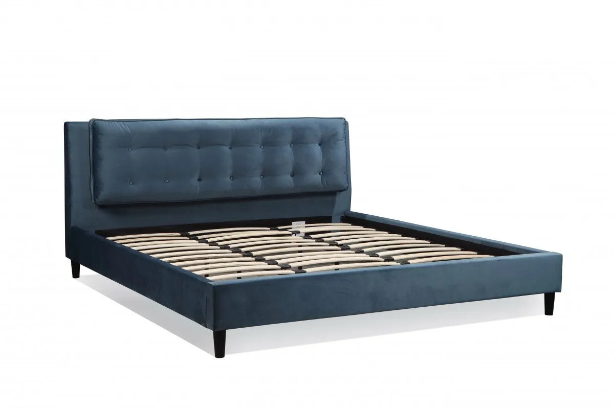 Teal Fabric Tufted Bed- Queen or King- Model #363QB