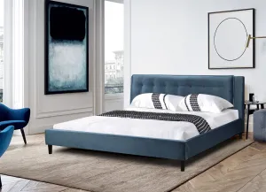 Teal Fabric Tufted Bed- Queen or King- Model #363QB