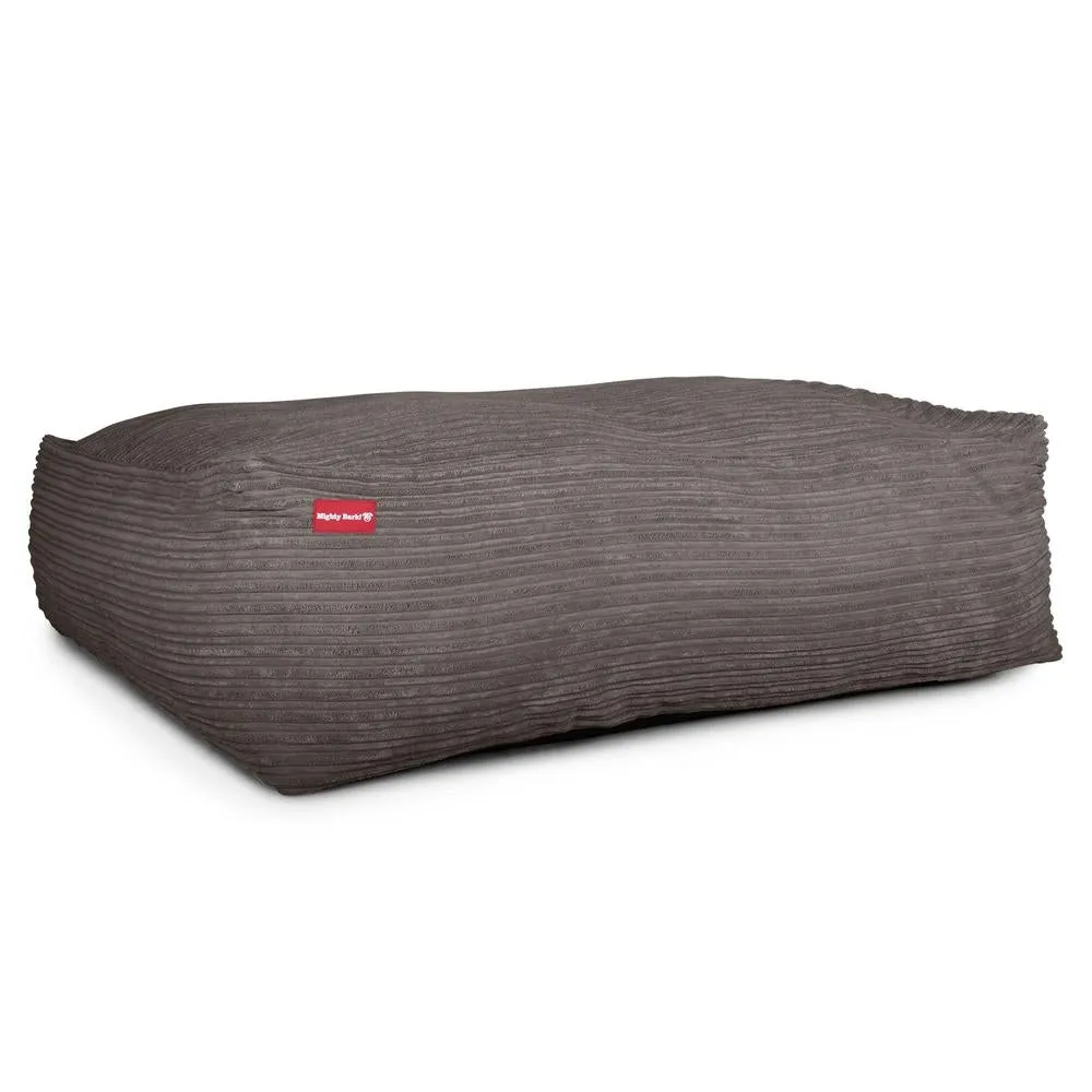 The Crash Pad Memory Foam Dog Bed - Cord Graphite Grey