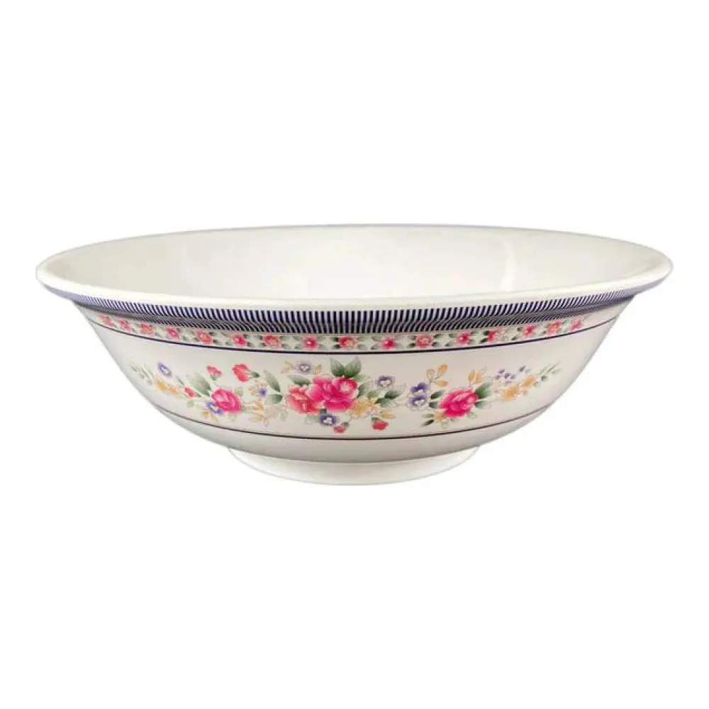 Thunder Group 5095AR Rose 96 oz Melamine Rimless Bowl, Pack of 12