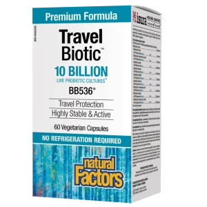 Travel Biotic®  10 Billion Live Probiotic Cultures Vegetarian Capsules