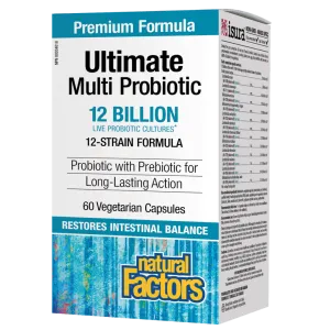 Ultimate Multi Probiotic  12 Billion Live Probiotic Cultures Vegetarian Capsules