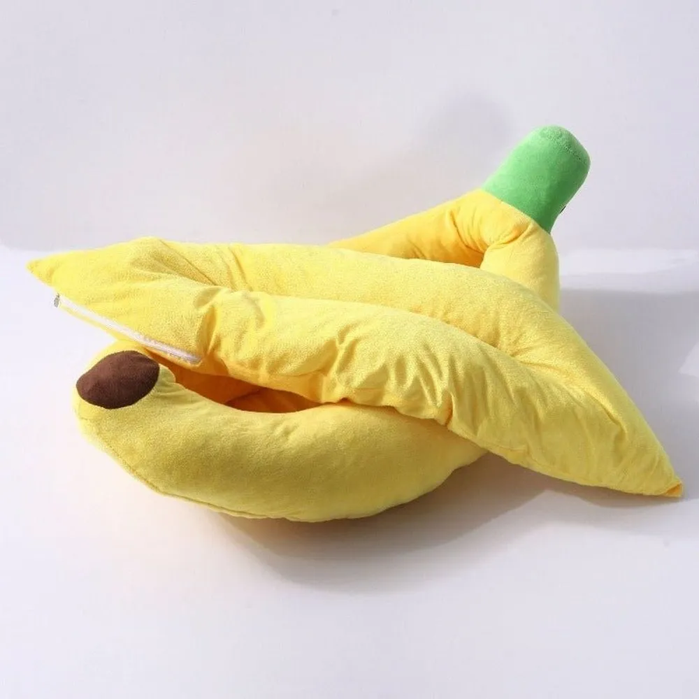 Warm Banana Shaped Pet Bed