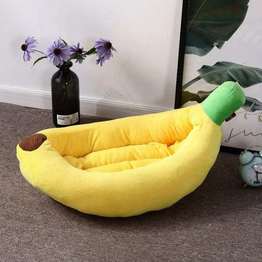 Warm Banana Shaped Pet Bed