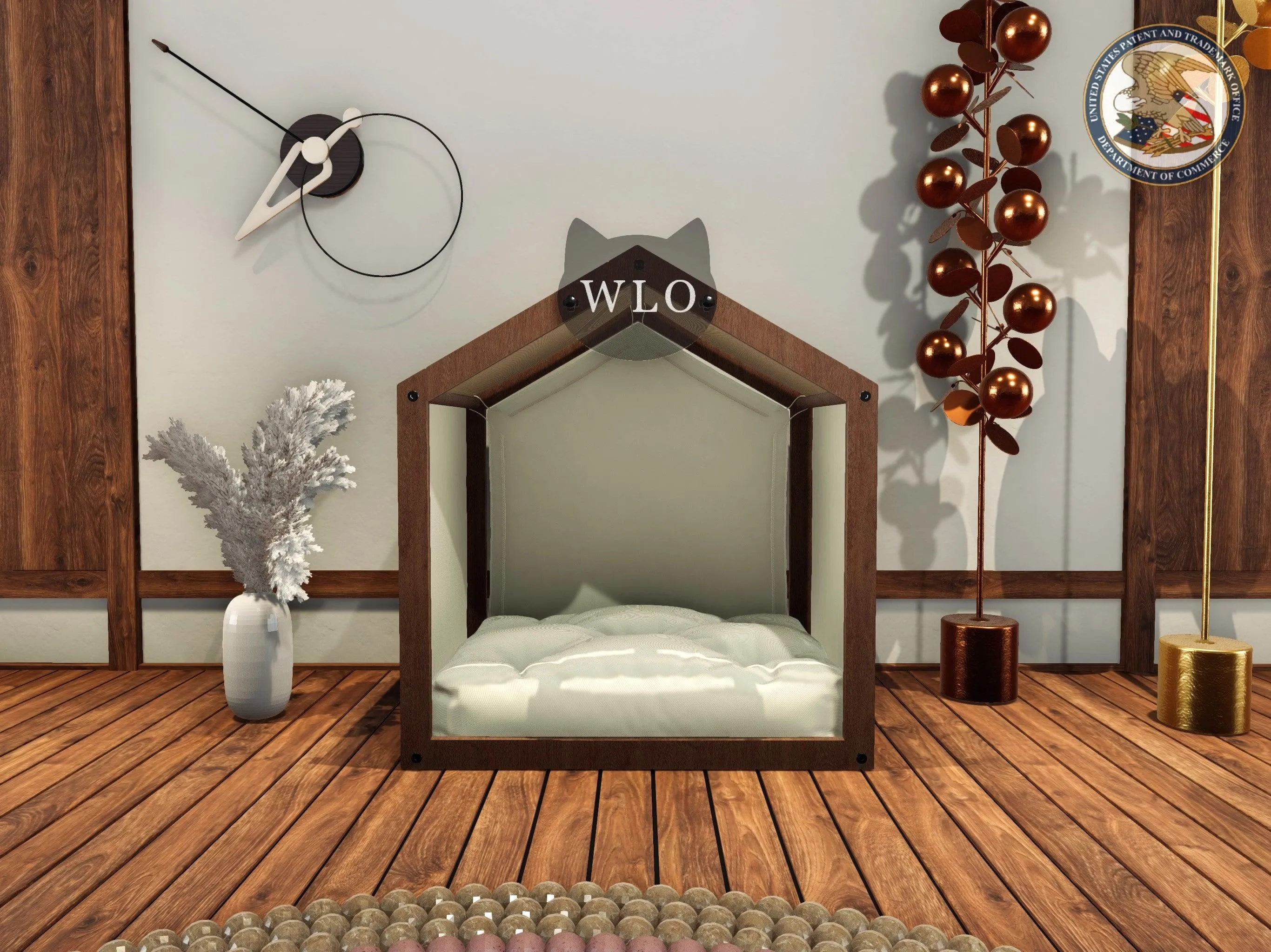 WLO® Gabled Modern Cat Bed