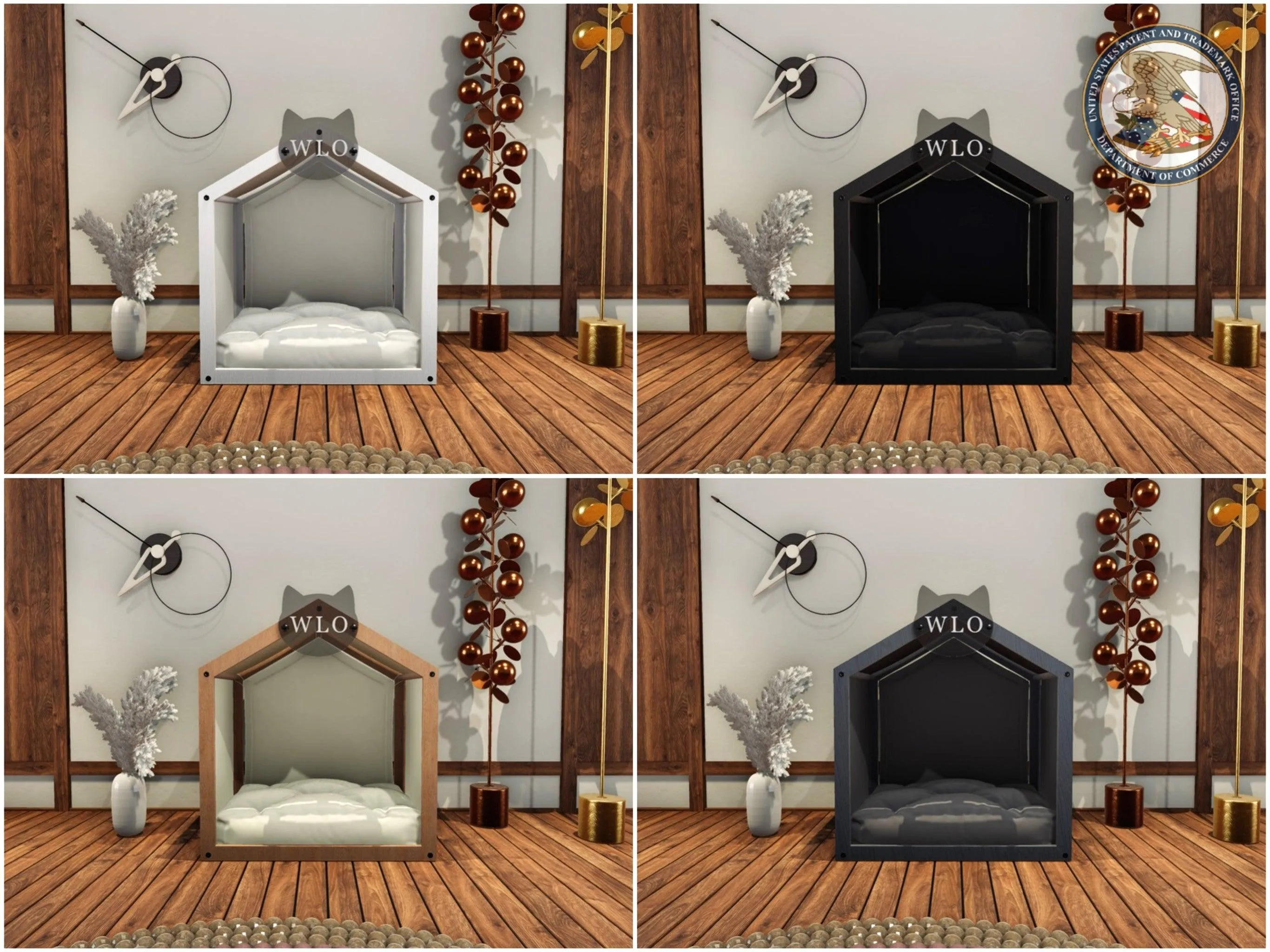 WLO® Gabled Modern Cat Bed