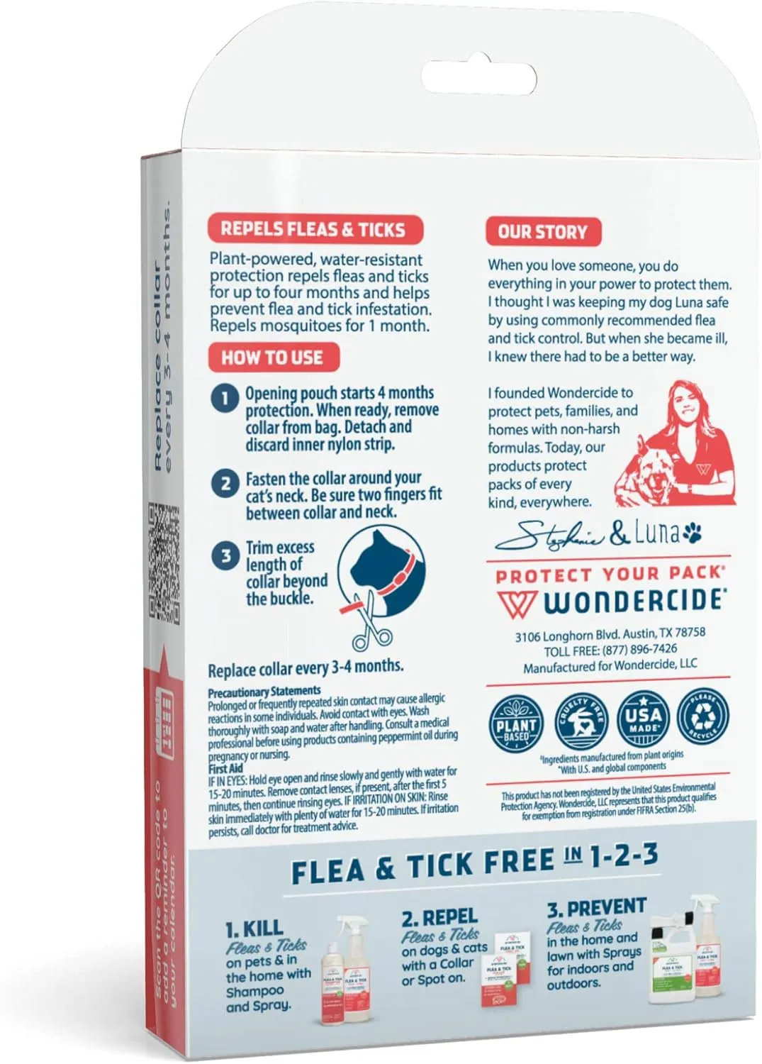 Wondercide Flea & Tick Collar for Cats, Peppermint