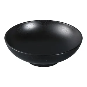 Yanco BP-3009 Black Pearl-2 48 Oz Black Melamine Noodle Bowl with Matting Finish, Pack of 24