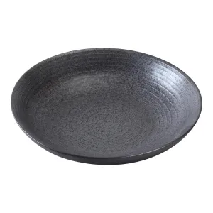 Yanco DB-608 Diamond Black 8" Round Salad/Soup Bowl in Black Porcelain with Matte Glaze, 20oz - Pack of 24