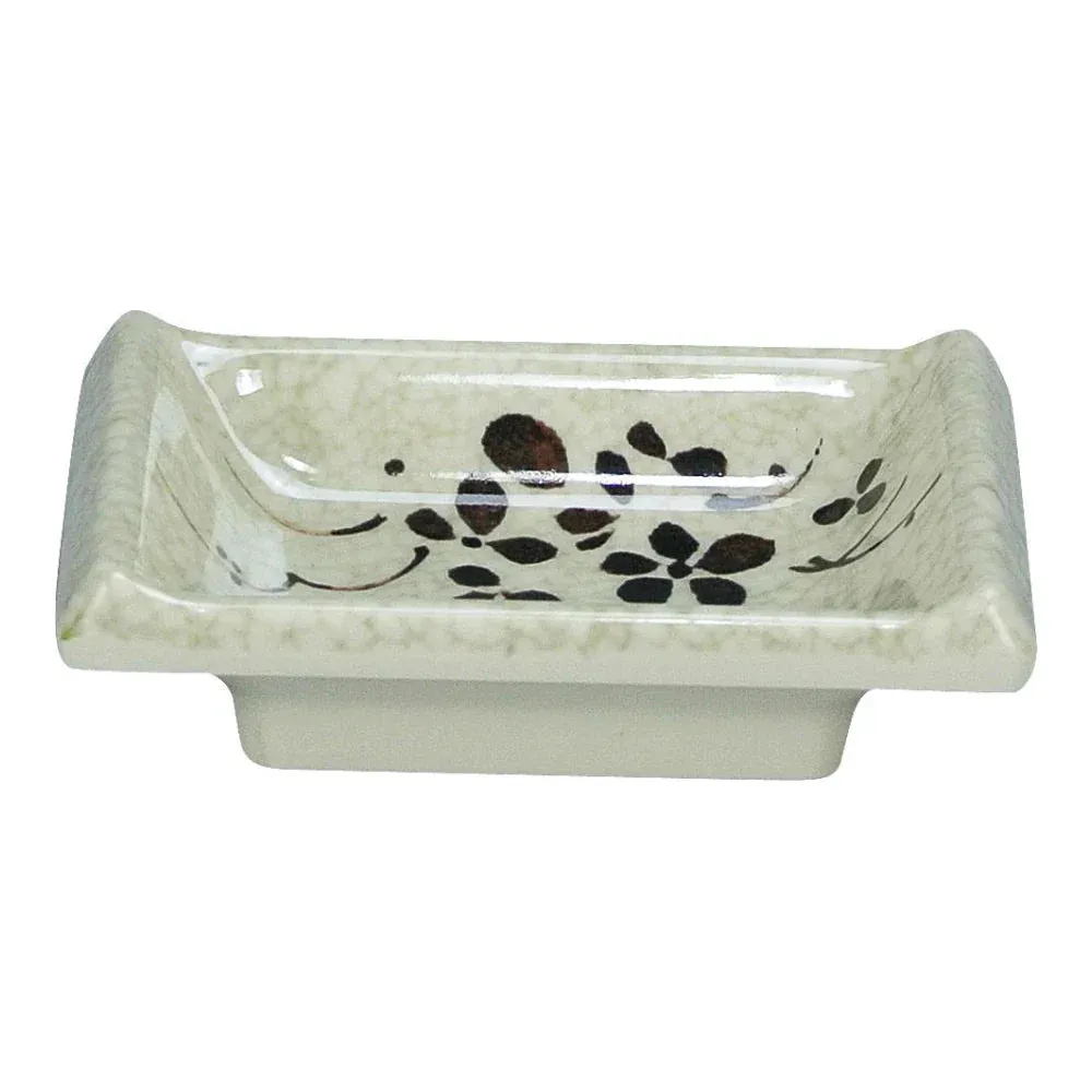 Yanco HO-4046 Honda 3.75" Rectangular Sauce Dish in Beige Melamine - Pack of 72