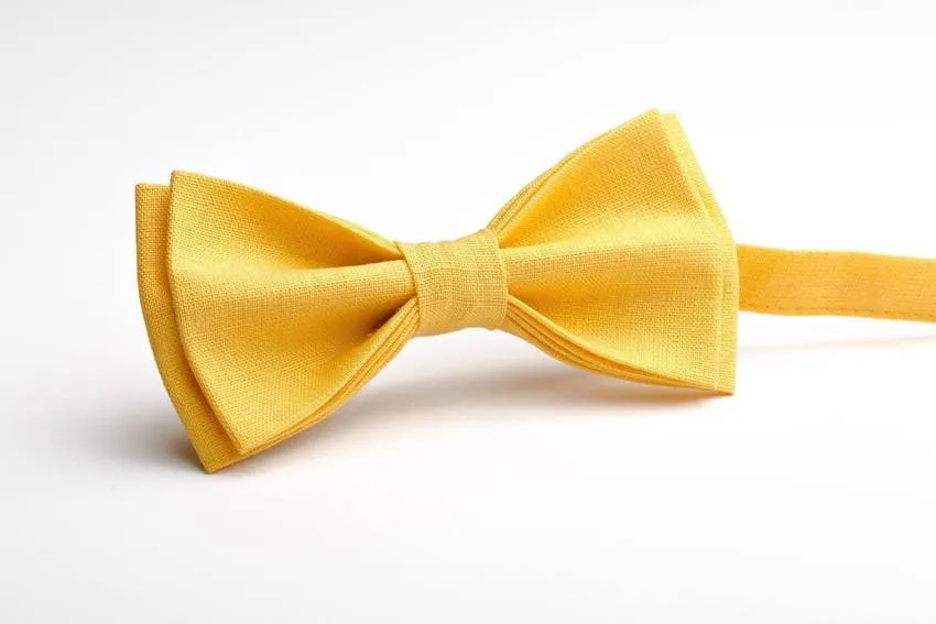 Yellow Bow Tie Collection - Stylish Accessories for Men & Kids