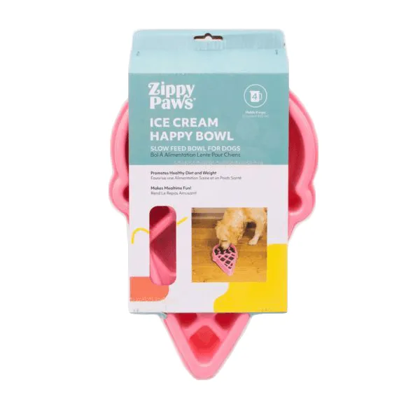 ZippyPaws Happy Bowl Slow Feeder - Ice Cream